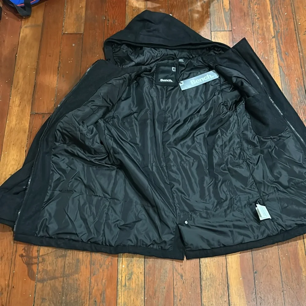 Bench Charcoal Hooded Toggle Jacket